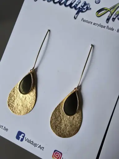 Boucles "goutte" doré